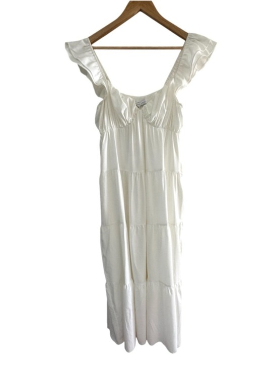 Endless Rose Dresses & Skirts - White Cottagecore Milkmaid Midi Dress Ruffle Tiered Romantic NWT XS